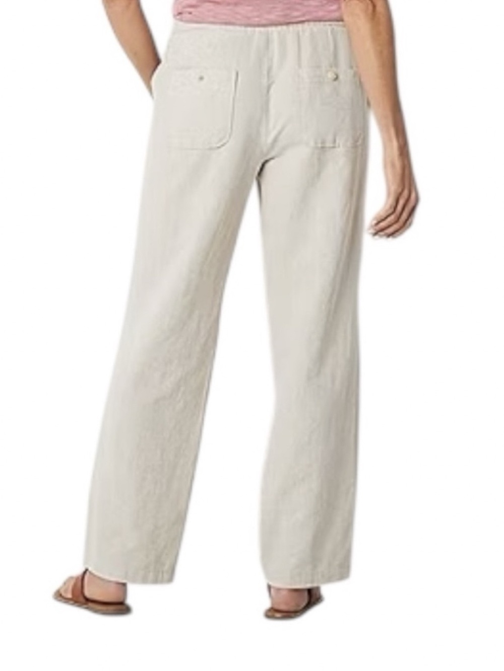 NWT (Liz Claiborne)Cream Linen Blend Drawstring Waist
Wide Leg Pants Size XL - Picture 7 of 17